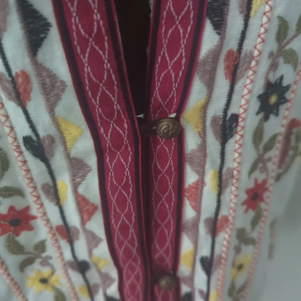 ZARA White Embroidered Linen Blend Jacket NWT - Picture 7 of 7